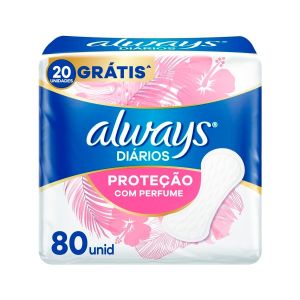 Protetor Diário Always Com Perfume 80 Unidades
