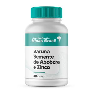 Suplemento Varuna Semente de Abóbora e Zinco 30 Cápsulas Oleosas