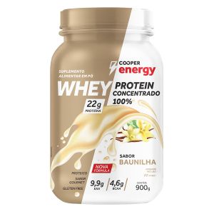 Cooper Energy 100% Whey Protein Concentrado Sabor Baunilha 900g