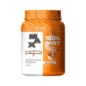100% Whey Dr Peanut 450g Sabor Doce De Leite Max Titanium