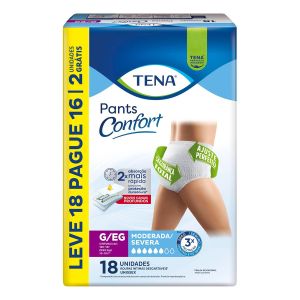 Roupa Íntima Descartável Pants Confort 18 Unidades G / Eg Tena