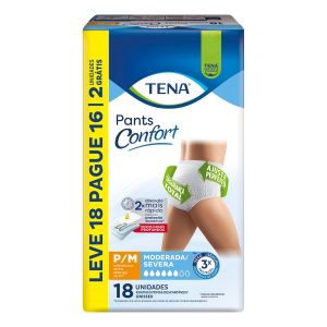 Roupa Íntima Descartável Pants Confort 18 Unidades P / M Tena