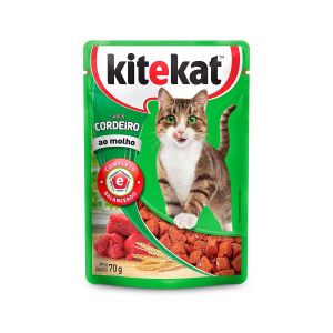 Ração Sabor Cordeiro Ao Molho Para Gatos Adultos Sachê 70g Kitekat