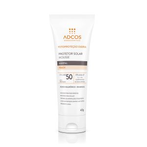 Protetor Solar Mousse 40g Fps50 Mineral Peach Adcos