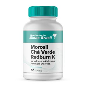 Morosil Chá Verde Redburn K para Gordura Abdominal com Ação Diurética 30 Cápsulas