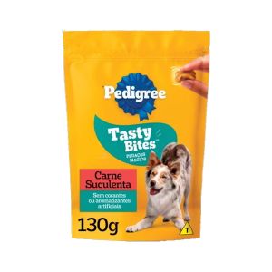 Ração Sachê Adulto 130g Tasty Bites Sabor Carne Suculenta Pedigree
