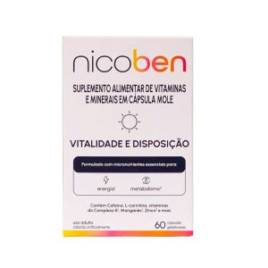 Suplemento Alimentar Nicoben Vitalidade E Disposição 60 Cápsulas Quifa