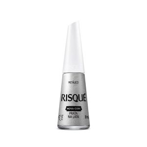 Esmalte Metálico Prata Na Lata 8ml Risqué