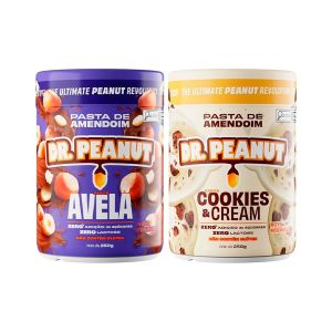 Kit Pasta De Amendoim Sabor Avelã + Cookies E Cream 250g Cada Dr Peanut