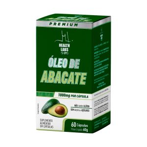 Suplemento Alimentar Óleo De Abacate 1000mg 60 Cápsulas Health Labs