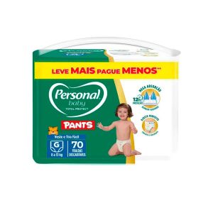 Fralda Descartável Pants G 70 Unidades Baby Personal
