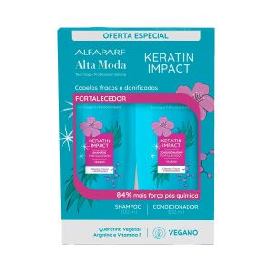 Kit Shampoo 300ml + Condicionador 300ml Keratin Impact Alta Moda Alfaparf
