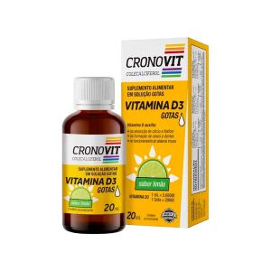 Suplemento Alimentar Vitamina D3 Gotas 200ui Limão 20ml Cronovit