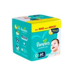 Fralda Descartável G 60 Unidades Confort Sec Pampers