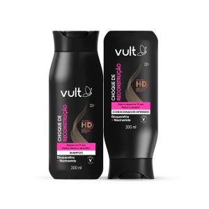 Kit Shampoo 200ml + Codicionador 200ml Choque De Reconstrução Vult