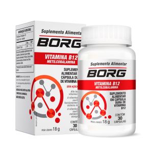 Suplemento Alimentar Borg Vitamina B12 Metilcobalamina 30 Cápsulas Borg