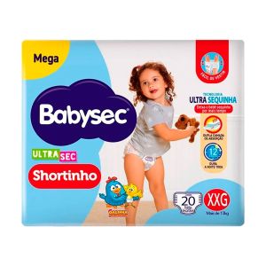 Fralda Descartável Ultrasec Shortinho Xxg 20 Unidades Babysec