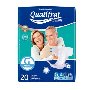 Fralda Geriátrica G 20 Unidades Qualifral Comfort