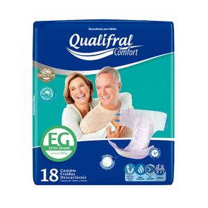 Fralda Geriátrica Eg 18 Unidades Qualifral Comfort