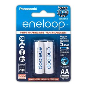 Pilha Recarregável Eneloop Std AA Panasonic 02 Unidades