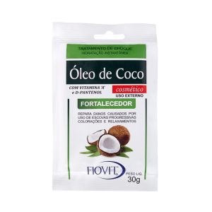 Creme De Tratamento De Choque Fortalecedor 30g Óleo De Coco Fiovit