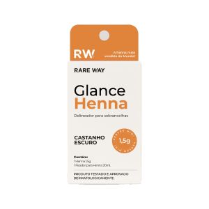 Kit Glance Henna Mini 1,5g Castanho Escuro Rare Way