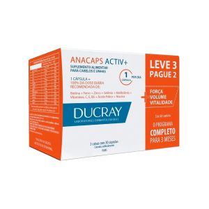 Suplemento Alimentar Kit Anacaps Activ+ 90 Cápsulas Ducray