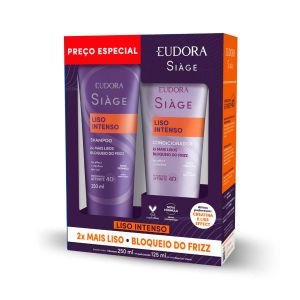 Kit Siàge Shampoo 250ml + Condicionador 125ml Liso Intenso Eudora