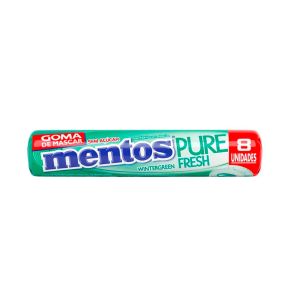 Mentos Pure Fresh Chiclete Sem Açúcar Sabor Wintergreen Com 8 Unidades