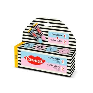 Kit Carmed Sos Lábios Esfoliante Labial + Ultra Gloss Algodão Doce Cimed