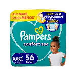 Fralda Descartável Confort Sec Xxg 56 Unidades Pampers
