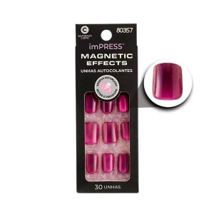 Unhas Autocolantes Impress Magnetic Effects Levels 30 Unidades Kiss New York
