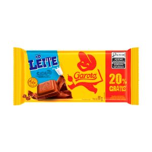Chocolate Garoto Ao Leite 80g 20% Grátis
