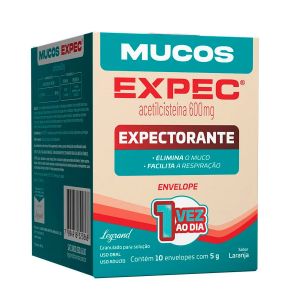 Mucos Expec 600mg 10 Envelopes Laranja Legrand