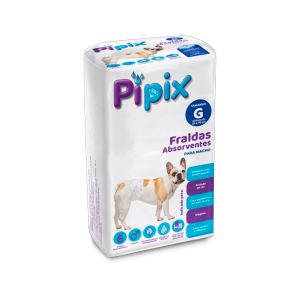 Fralda Descartável Pipix Pet Para Macho G 6 Unidades