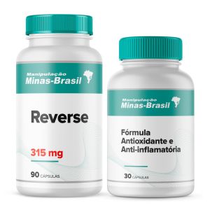 Kit Reverse 315mg 60 Cápsulas + Fórmula Antioxidante e Anti-inflamatória 30 Cápsulas