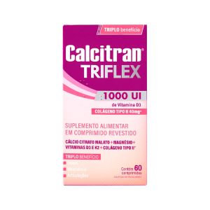 Suplemento Alimentar Calcitran Triflex 1000ui 60 Comprimidos Fqm