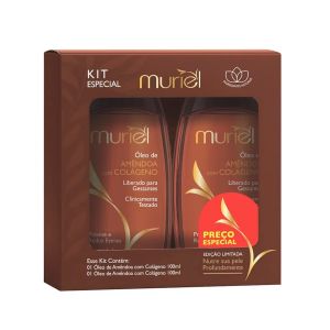 Kit Muriel Óleo Corporal Amêndoa E Colágeno 2 Unidades De 100ml Cada