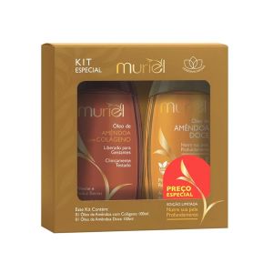 Kit Muriel Óleo Corporal Amêndoa E Colágeno 100ml + Óleo Corporal Amêndoa Doce 100ml