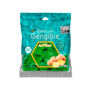 Bala De Gengibre Assiflora Sabor Menta 38g
