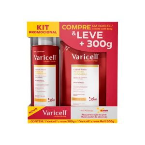 Kit Creme Para Pernas Cansadas Fqm Varicell Nanointense 300g + Refil 300g