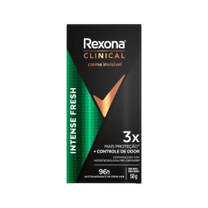 Desodorante Antitranspirante Em Creme Men Rexona Clinical Creme Invisível Intensive Fresh 58g