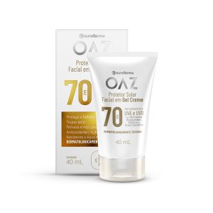 Protetor Solar Facial Em Gel Creme Eurofarma Oaz Fps70 40ml