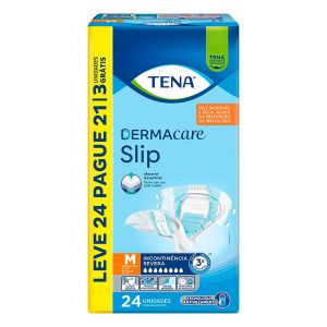 Fralda Geriátrica Tena Slip Dermacare M Leve 24 Pague 21 Unidades