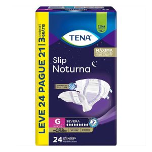 Fralda Geriátrica Tena Slip Noturna G Leve 24 Pague 21 Unidades