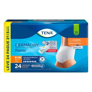 Roupa Íntima Tena Pants Dermacare P/M Leve 24 Pague 21 Unidades