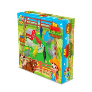 Kit Minha Fazenda Ggb Plast Brinquedos 16 Peças