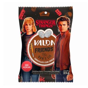 Pastilhas Valda Stranger Things Friends Don't Lie Chocolate E Cereja 25g