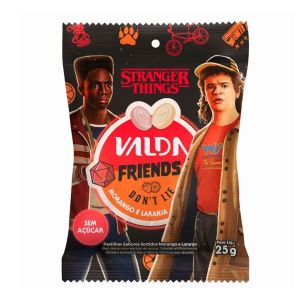 Pastilhas Valda Stranger Things Friends Don't Lie Morango E Laranja 25g