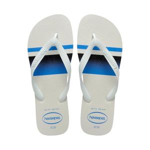 Sandália Havaianas Top Basic Branco/Azul 45/46